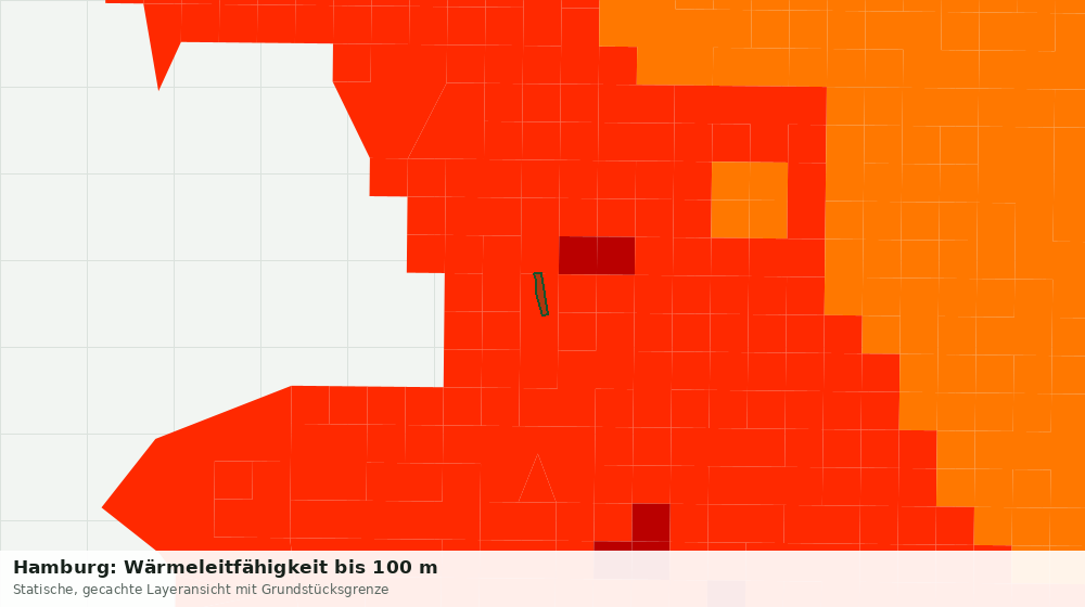Statische Kartenansicht: Hamburg: Wärmeleitfähigkeit bis 100 m