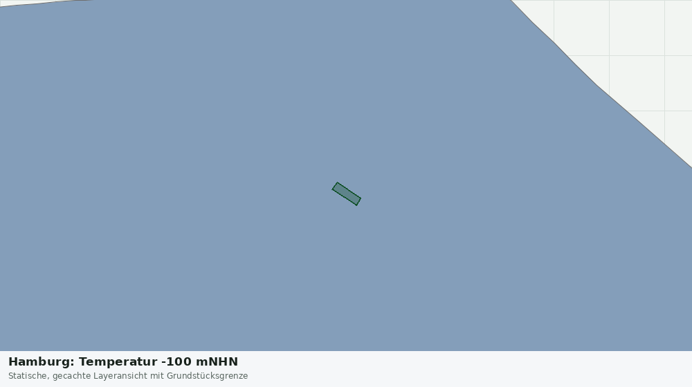 Statische Kartenansicht: Hamburg: Temperatur -100 mNHN
