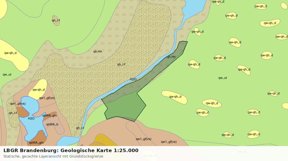 Statische Kartenansicht: LBGR Brandenburg: Geologische Karte 1:25.000