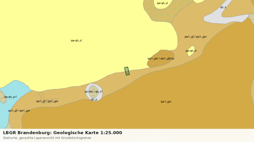 Statische Kartenansicht: LBGR Brandenburg: Geologische Karte 1:25.000