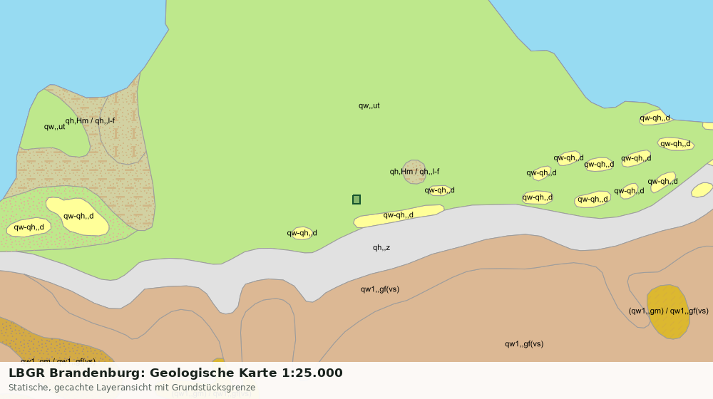 Statische Kartenansicht: LBGR Brandenburg: Geologische Karte 1:25.000