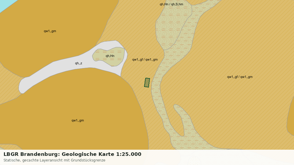 Statische Kartenansicht: LBGR Brandenburg: Geologische Karte 1:25.000