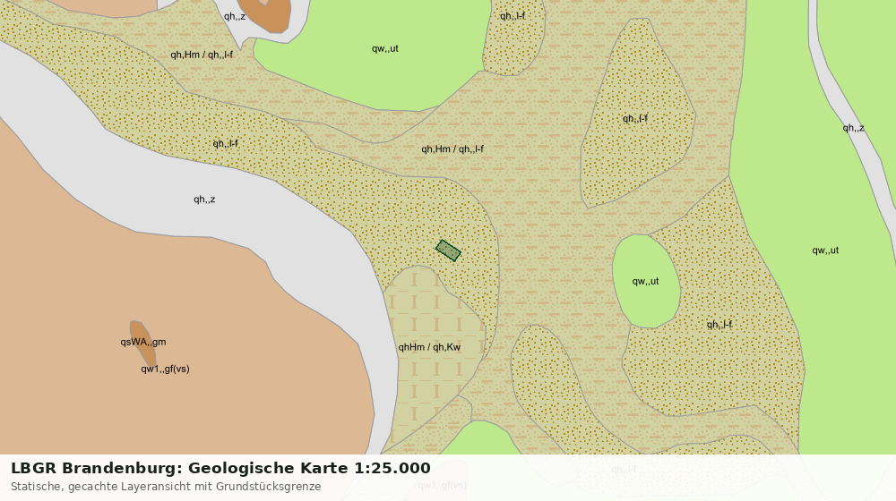 Statische Kartenansicht: LBGR Brandenburg: Geologische Karte 1:25.000