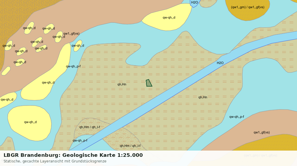 Statische Kartenansicht: LBGR Brandenburg: Geologische Karte 1:25.000
