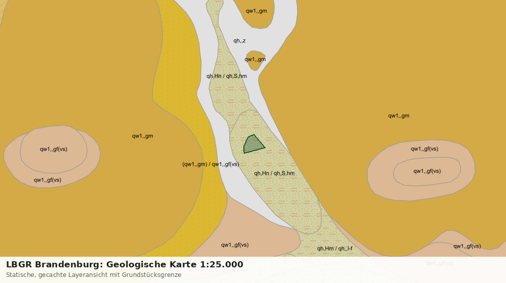 Statische Kartenansicht: LBGR Brandenburg: Geologische Karte 1:25.000
