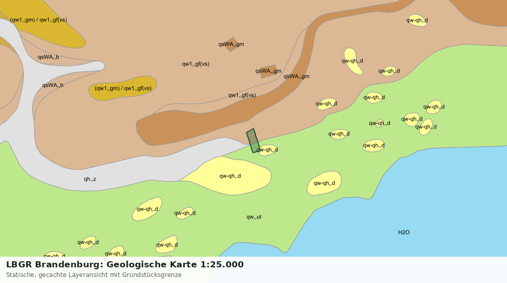 Statische Kartenansicht: LBGR Brandenburg: Geologische Karte 1:25.000