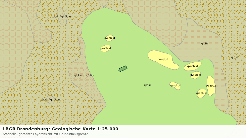 Statische Kartenansicht: LBGR Brandenburg: Geologische Karte 1:25.000
