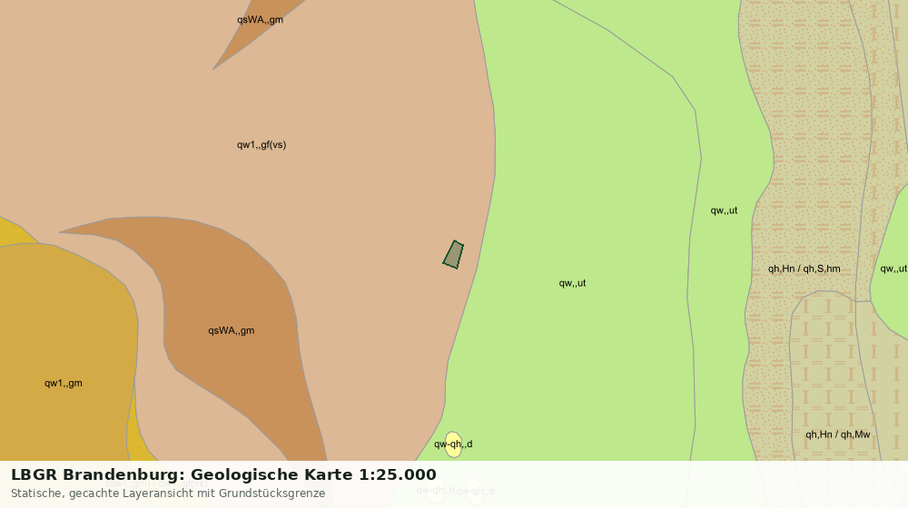 Statische Kartenansicht: LBGR Brandenburg: Geologische Karte 1:25.000