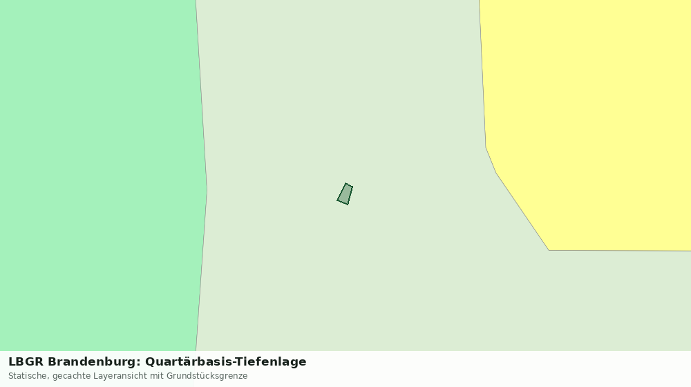 Statische Kartenansicht: LBGR Brandenburg: Quartärbasis-Tiefenlage