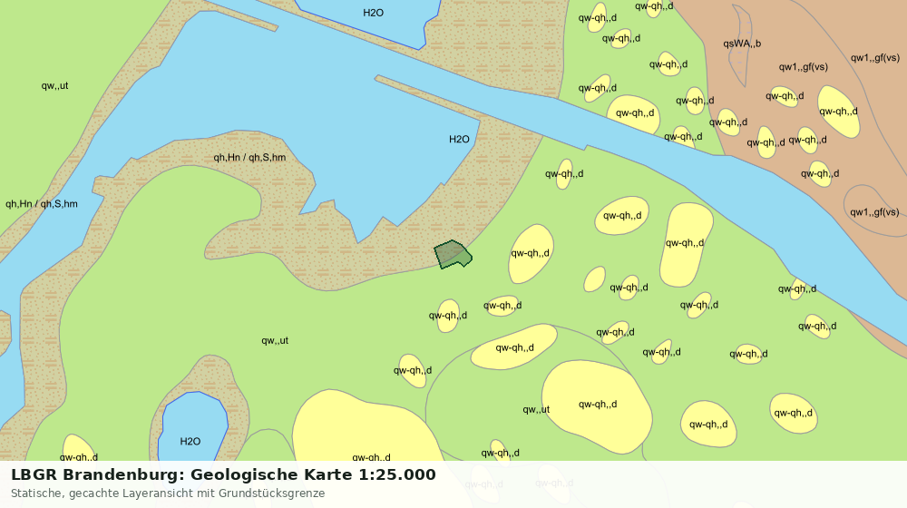Statische Kartenansicht: LBGR Brandenburg: Geologische Karte 1:25.000
