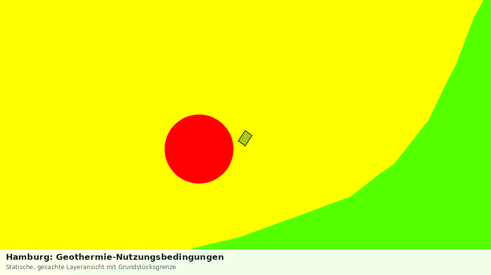 Statische Kartenansicht: Hamburg: Geothermie-Nutzungsbedingungen