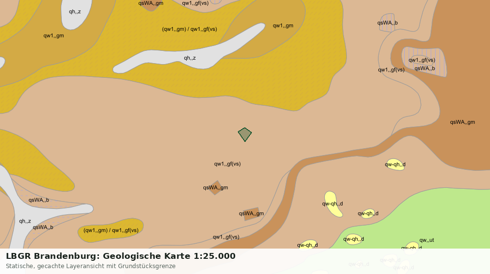 Statische Kartenansicht: LBGR Brandenburg: Geologische Karte 1:25.000