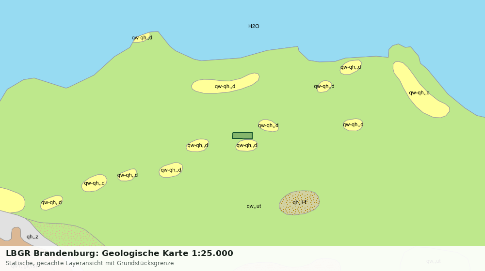Statische Kartenansicht: LBGR Brandenburg: Geologische Karte 1:25.000