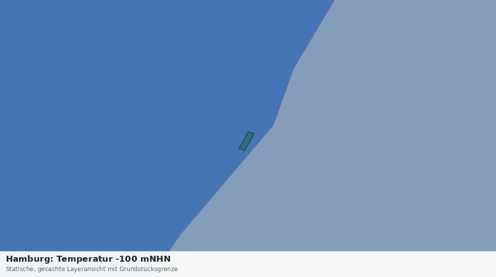 Statische Kartenansicht: Hamburg: Temperatur -100 mNHN