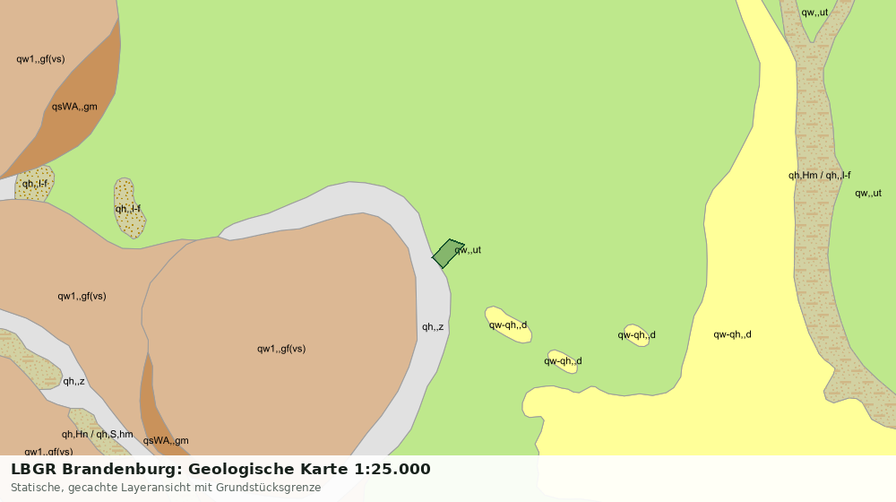 Statische Kartenansicht: LBGR Brandenburg: Geologische Karte 1:25.000