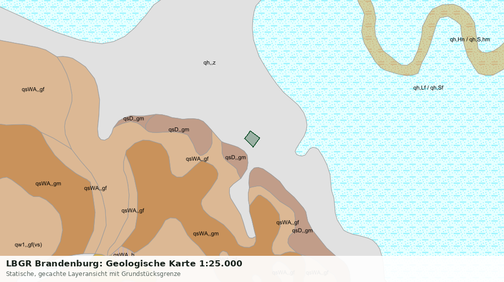 Statische Kartenansicht: LBGR Brandenburg: Geologische Karte 1:25.000