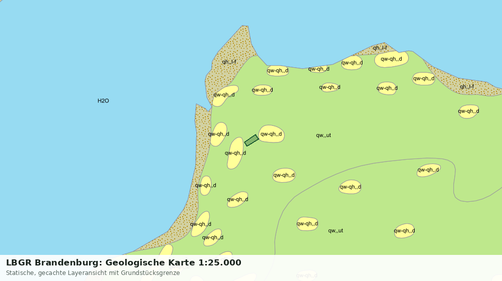 Statische Kartenansicht: LBGR Brandenburg: Geologische Karte 1:25.000