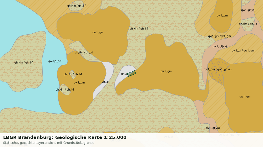 Statische Kartenansicht: LBGR Brandenburg: Geologische Karte 1:25.000