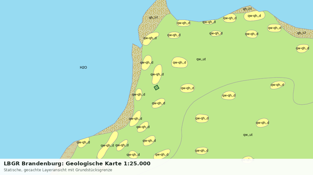 Statische Kartenansicht: LBGR Brandenburg: Geologische Karte 1:25.000