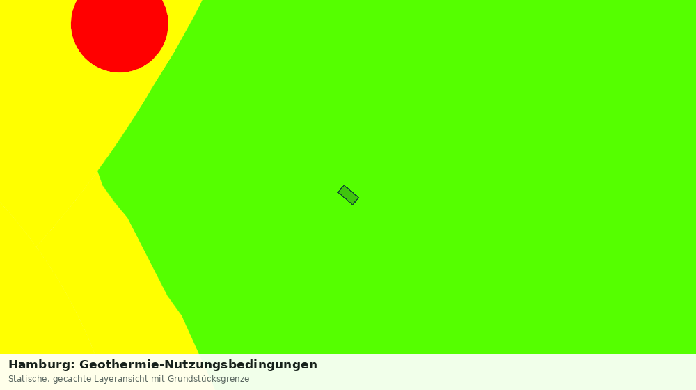 Statische Kartenansicht: Hamburg: Geothermie-Nutzungsbedingungen