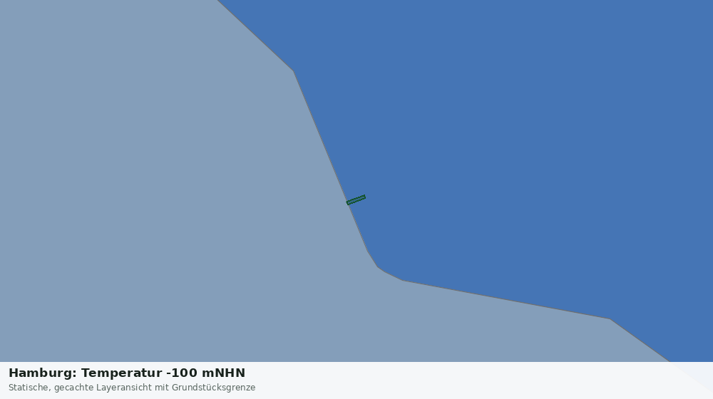 Statische Kartenansicht: Hamburg: Temperatur -100 mNHN