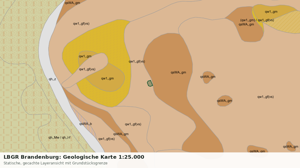 Statische Kartenansicht: LBGR Brandenburg: Geologische Karte 1:25.000