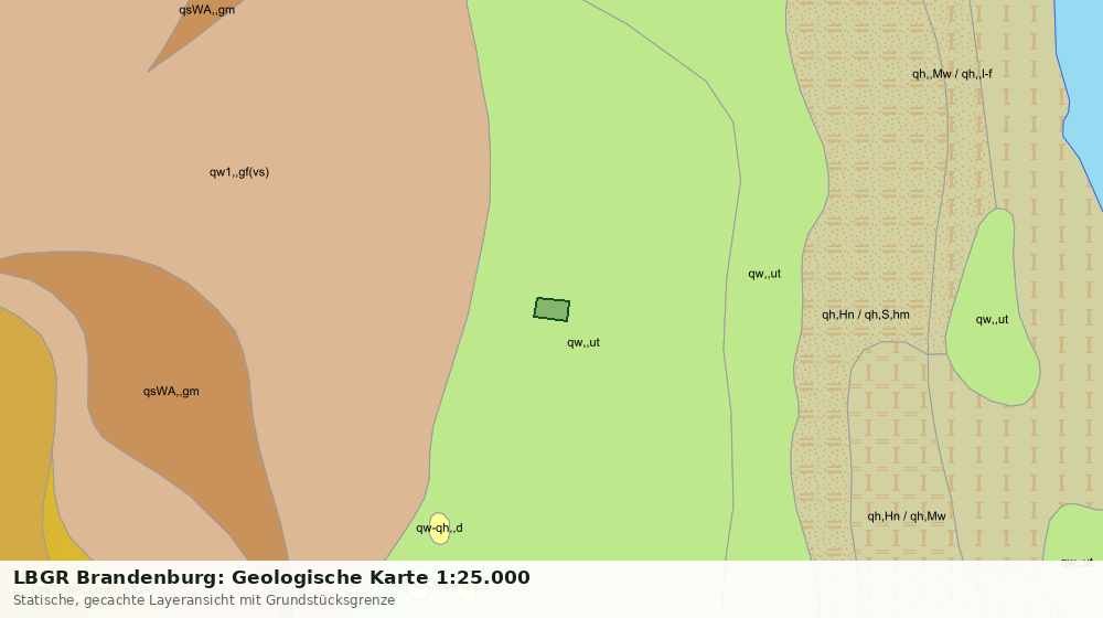 Statische Kartenansicht: LBGR Brandenburg: Geologische Karte 1:25.000