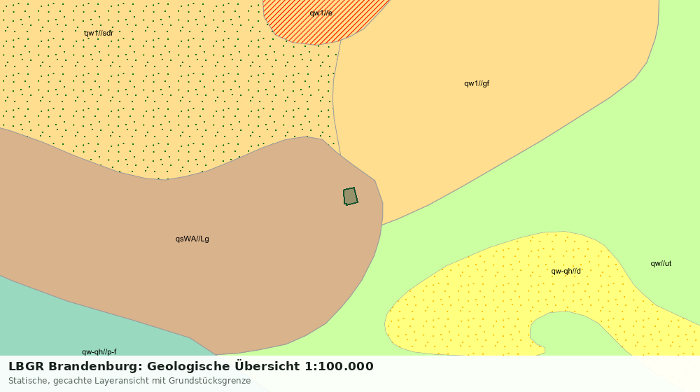 Statische Kartenansicht: LBGR Brandenburg: Geologische Übersicht 1:100.000