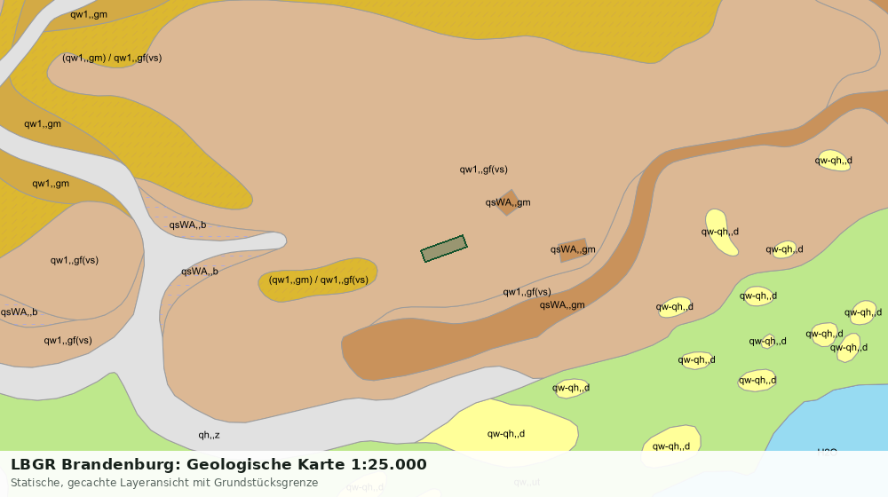 Statische Kartenansicht: LBGR Brandenburg: Geologische Karte 1:25.000