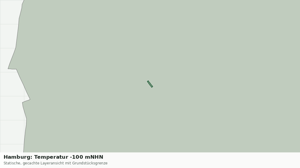 Statische Kartenansicht: Hamburg: Temperatur -100 mNHN