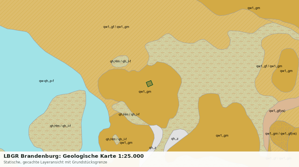 Statische Kartenansicht: LBGR Brandenburg: Geologische Karte 1:25.000
