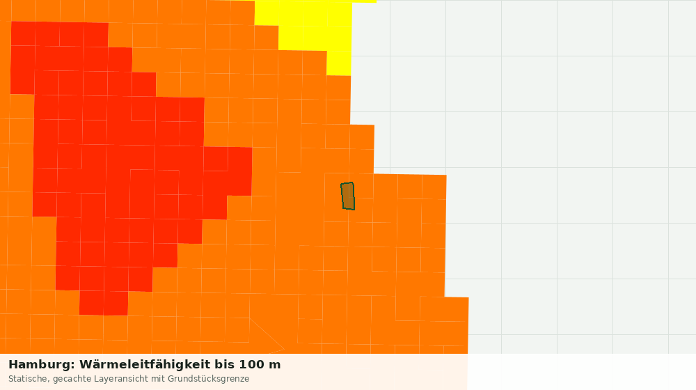 Statische Kartenansicht: Hamburg: Wärmeleitfähigkeit bis 100 m
