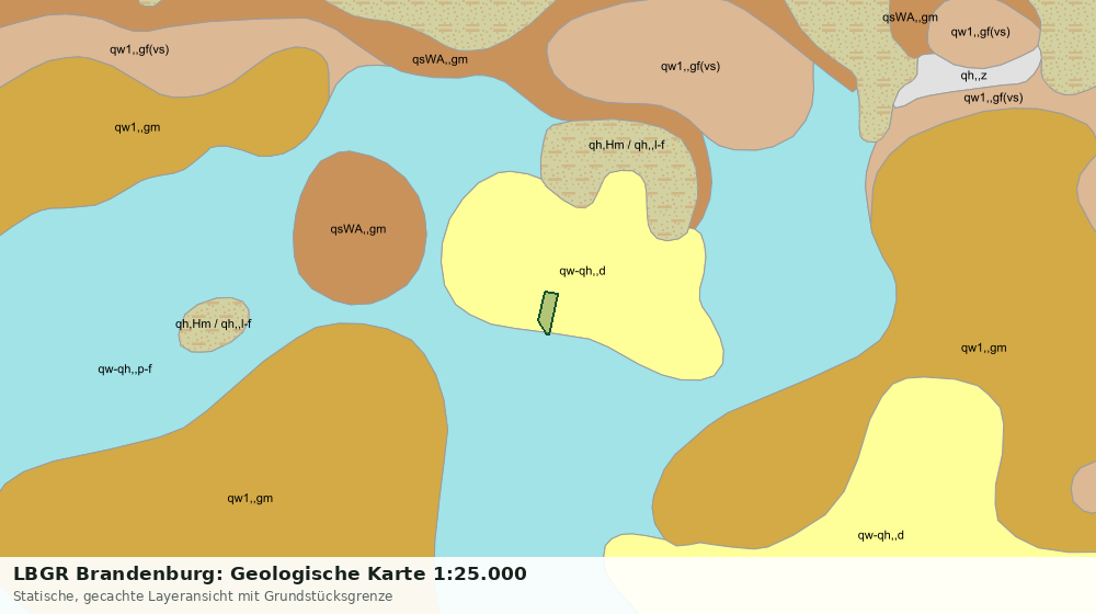 Statische Kartenansicht: LBGR Brandenburg: Geologische Karte 1:25.000