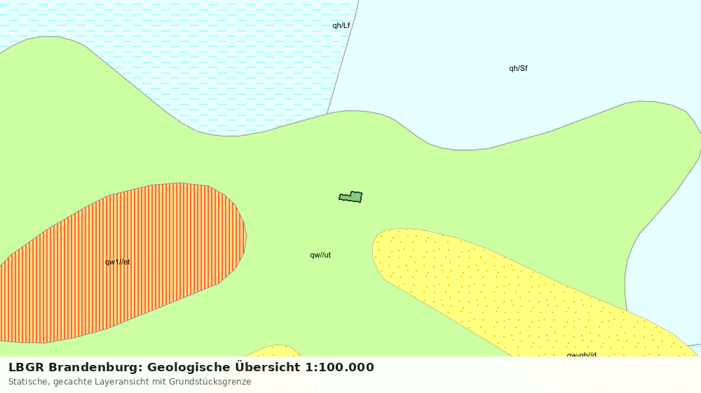 Statische Kartenansicht: LBGR Brandenburg: Geologische Übersicht 1:100.000