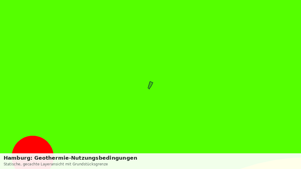 Statische Kartenansicht: Hamburg: Geothermie-Nutzungsbedingungen