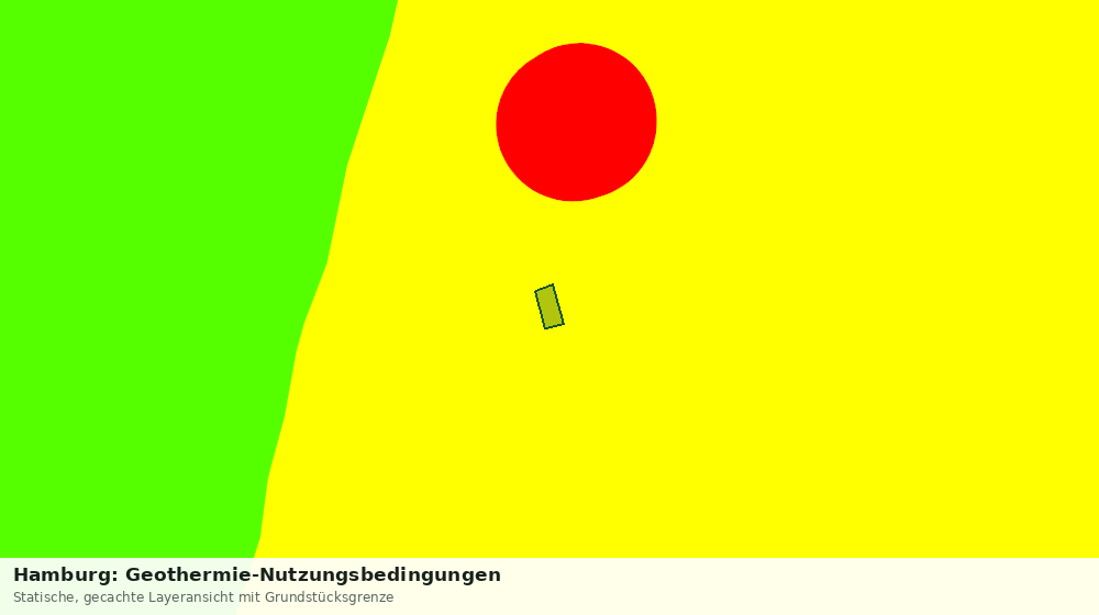 Statische Kartenansicht: Hamburg: Geothermie-Nutzungsbedingungen