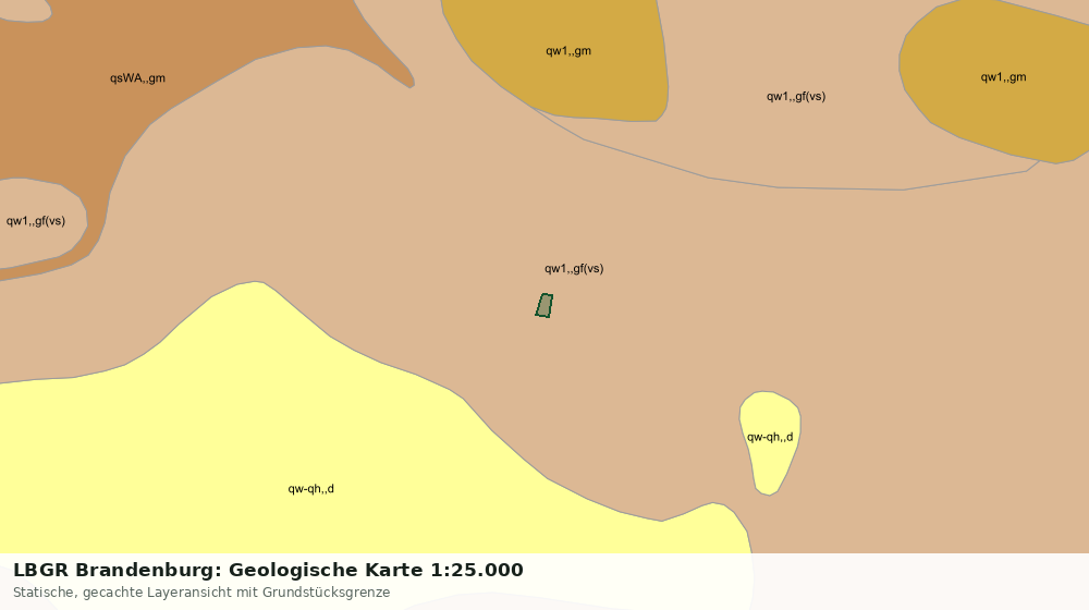 Statische Kartenansicht: LBGR Brandenburg: Geologische Karte 1:25.000