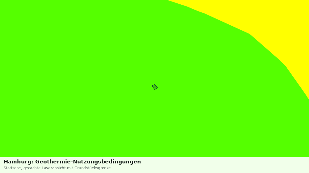 Statische Kartenansicht: Hamburg: Geothermie-Nutzungsbedingungen