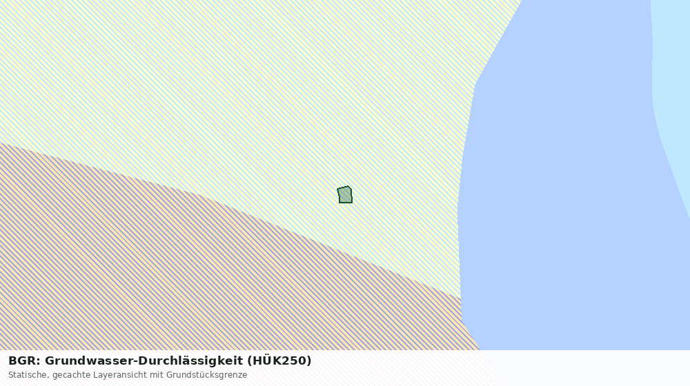 Statische Kartenansicht: BGR: Grundwasser-Durchlässigkeit (HÜK250)