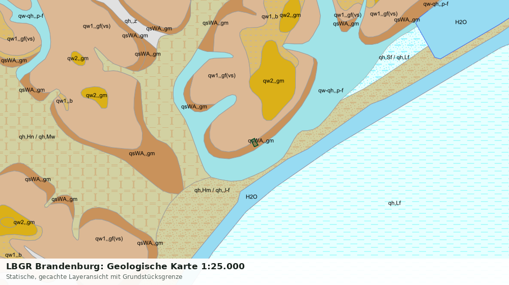 Statische Kartenansicht: LBGR Brandenburg: Geologische Karte 1:25.000