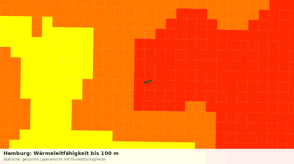 Statische Kartenansicht: Hamburg: Wärmeleitfähigkeit bis 100 m