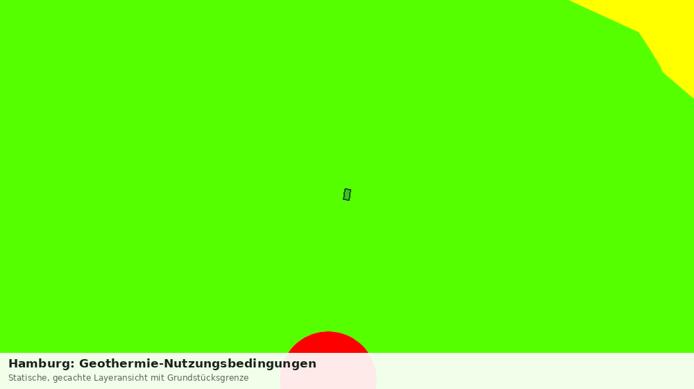 Statische Kartenansicht: Hamburg: Geothermie-Nutzungsbedingungen