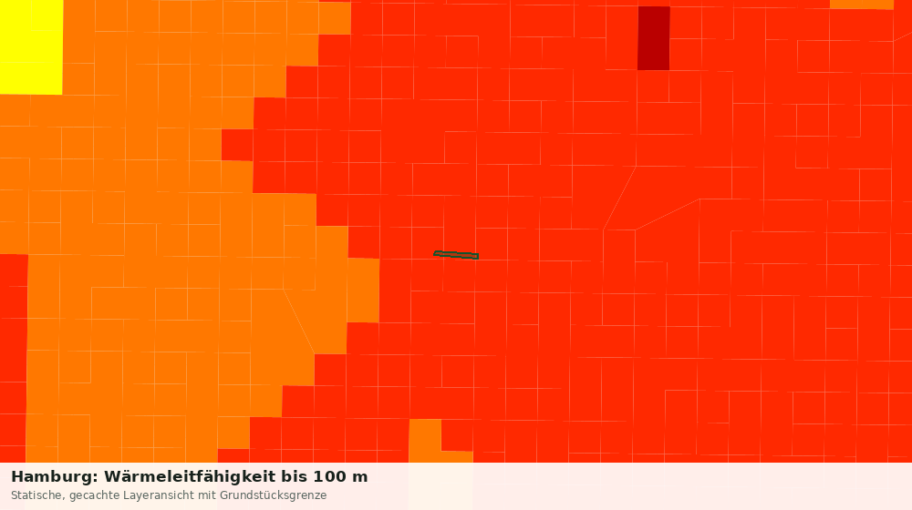 Statische Kartenansicht: Hamburg: Wärmeleitfähigkeit bis 100 m