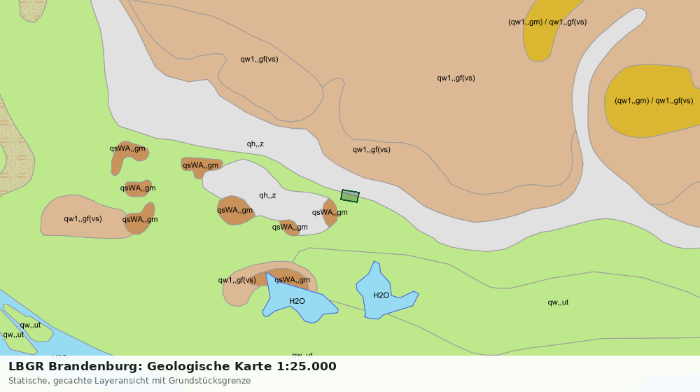 Statische Kartenansicht: LBGR Brandenburg: Geologische Karte 1:25.000
