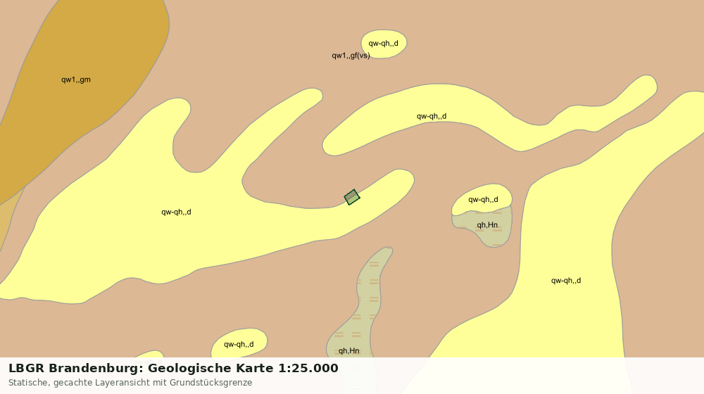 Statische Kartenansicht: LBGR Brandenburg: Geologische Karte 1:25.000