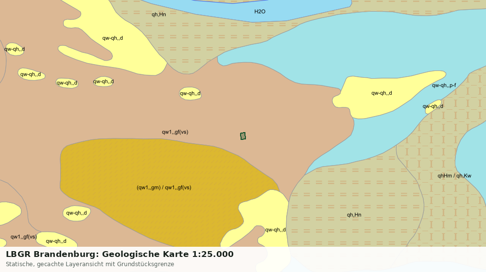 Statische Kartenansicht: LBGR Brandenburg: Geologische Karte 1:25.000