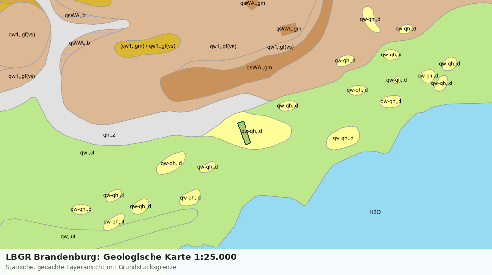Statische Kartenansicht: LBGR Brandenburg: Geologische Karte 1:25.000