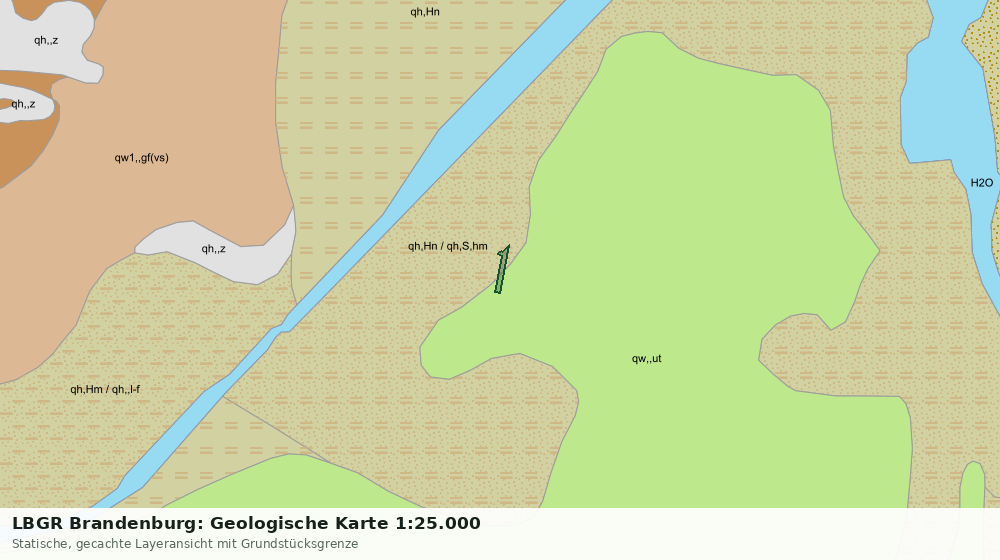 Statische Kartenansicht: LBGR Brandenburg: Geologische Karte 1:25.000