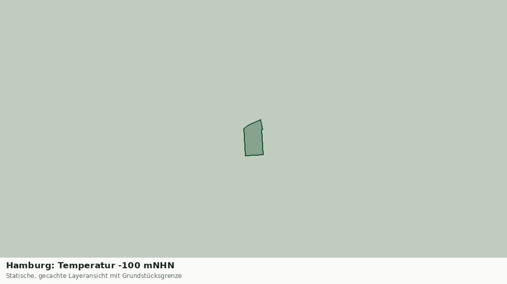 Statische Kartenansicht: Hamburg: Temperatur -100 mNHN