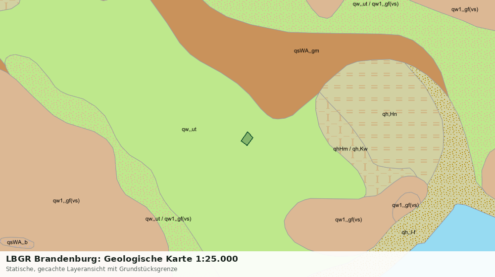 Statische Kartenansicht: LBGR Brandenburg: Geologische Karte 1:25.000